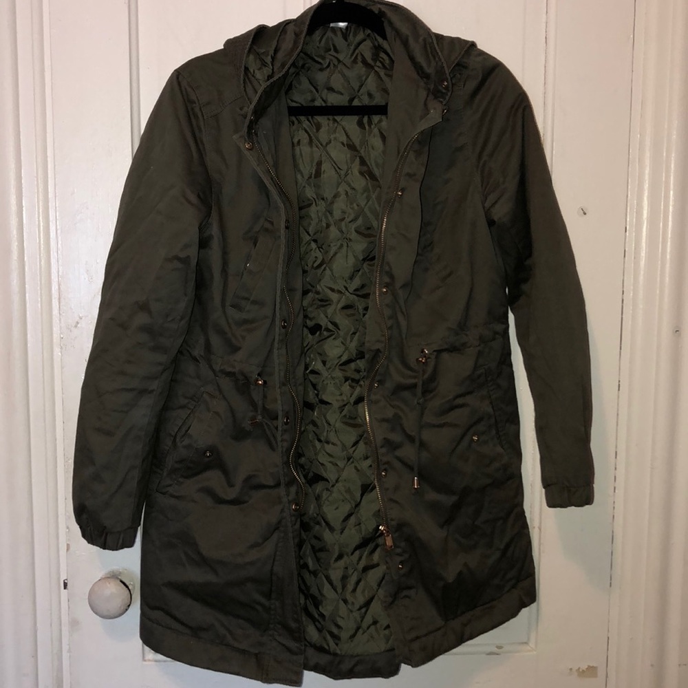 Army green utility jacket